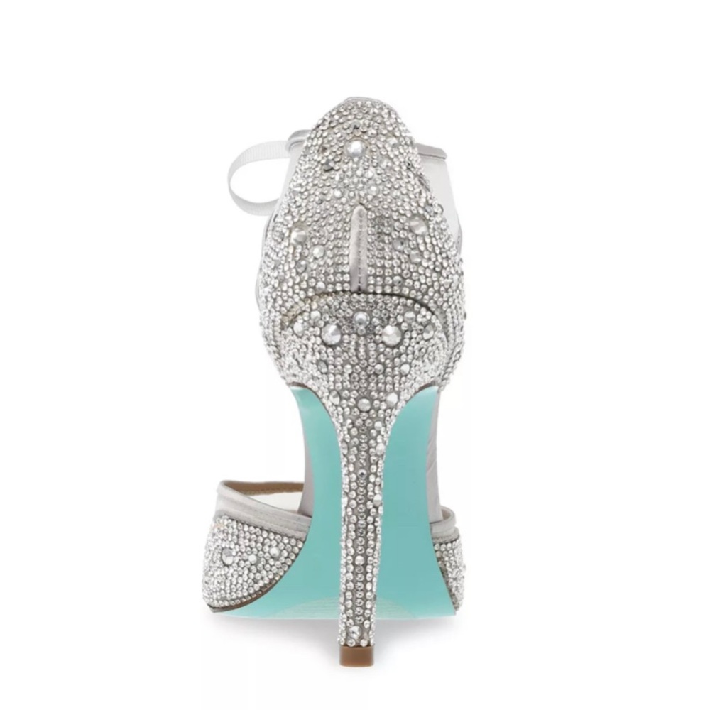 Silver Betsey Johnson Women's Iris Dress Pumps Many Sizes NEW - Picture 4 of 14